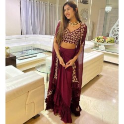 Maroon Color Lehenga Choli
